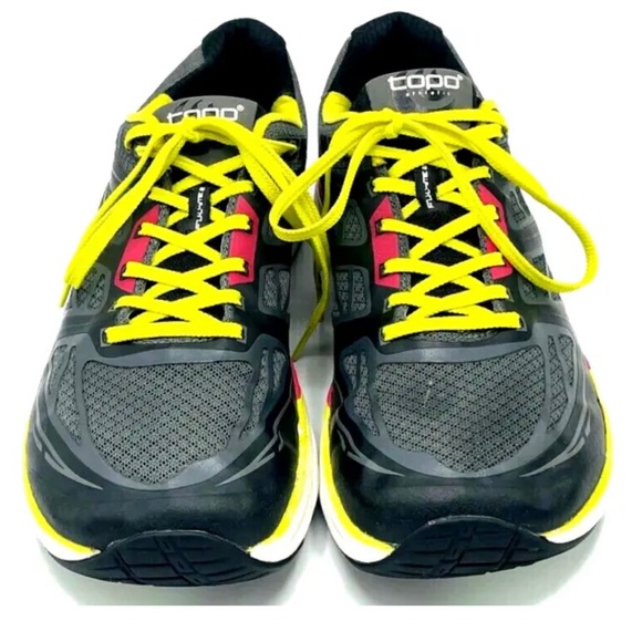 TOPO Athletic Womens Fli Lyte 2 Black Pink Yellow Running Shoes Sneakers Size 10 - Picture 2 of 16